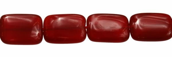 13X18MM RECTANGLE RED AGATE BEAD