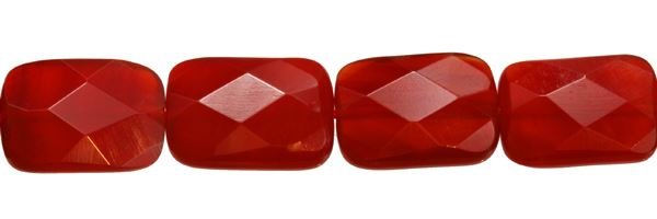 13X18MM RECTANGLE FACETED RED AGATE BEAD