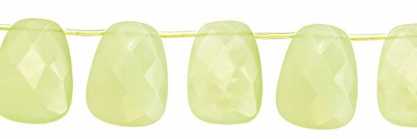 30X40MM LADDER FACETED TOP DRILL NEW JADE BEAD