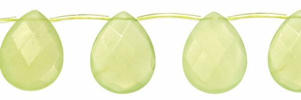 30X40MM PEAR FACETED TOP DRILL NEW JADE BEAD