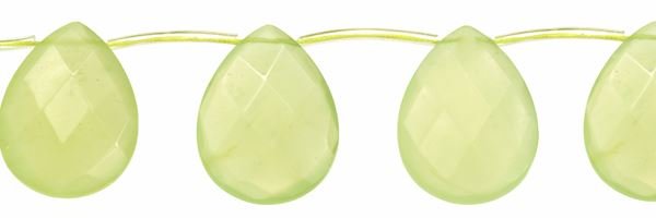 30X40MM PEAR FACETED TOP DRILL NEW JADE BEAD