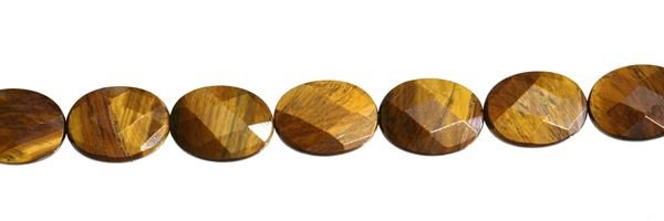 15X20MM OVAL FACETED TIGER EYE BEAD