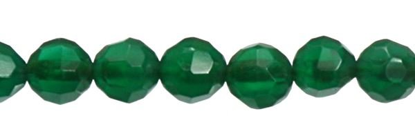 6MM ROUND FACETED GREEN AGATE BEAD