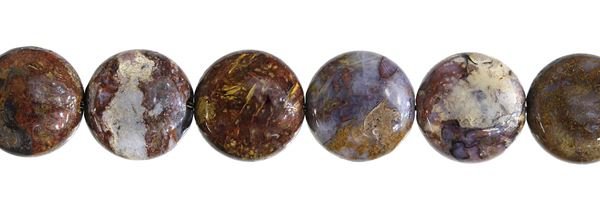 12MM COIN PIETERSITE BEAD