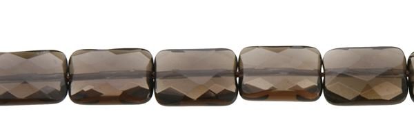 13X18MM RECTANGLE FACETED SMOKY QUARTZ