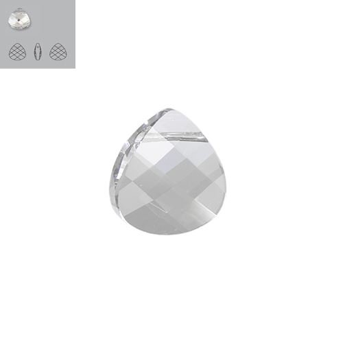 15X14mm Crystal Silver Shade 6012 Swarovski Pendant