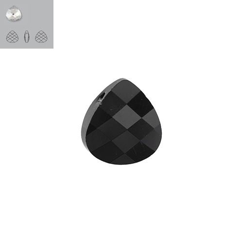 15X14mm Jet 6012 Swarovski Pendant