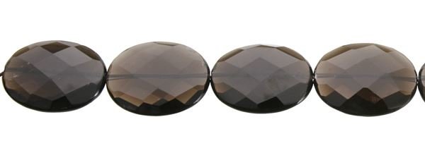 15X20MM OVAL FACETED SMOKY QUARTZ
