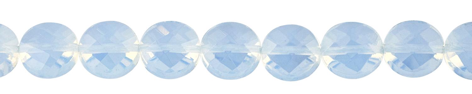 15MM COIN FACETED OPALITE