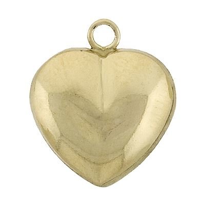 14KY 7mm Heart Charm