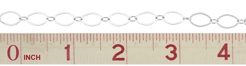 SS 11X7mm Flat Oval Long And Short Chain