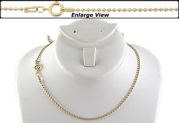 GF 16 Inches Chain Necklace With Springring Clasp