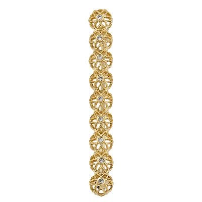 45mm Cubic Zirconia Filigree Brooch