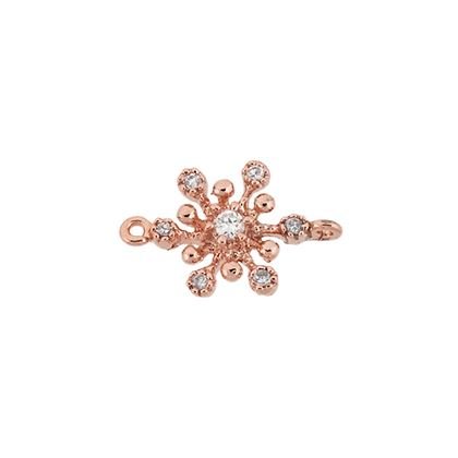 8mm Cubic Zirconia Snowflake Connector