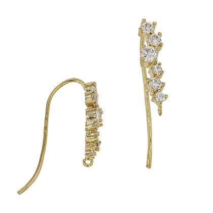 6 Cubic Zirconia Earwire Earring
