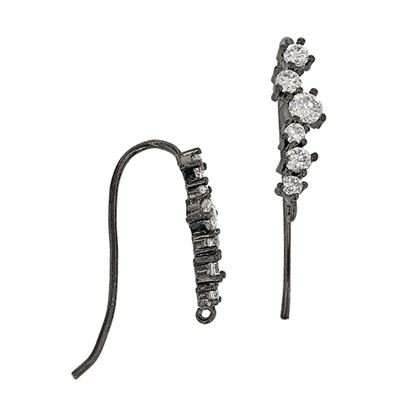 6 Cubic Zirconia Earwire Earring