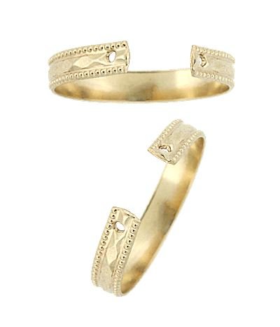 Gold Filled 3X55mm Diamond Cut Milgrain Edge Ring Shank