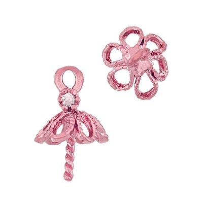 5mm Cubic Zirconia Filigree Pearl Drop
