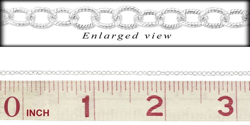 SS Knurl Oval Cable Chain