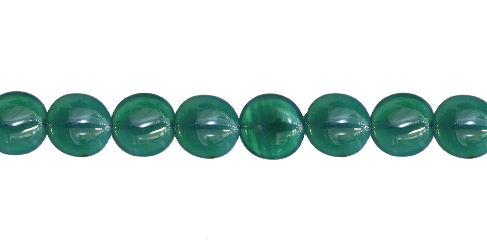 6mm Rround Green Agate Bead