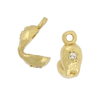 Vermeil Cubic Zirconia Clamshell