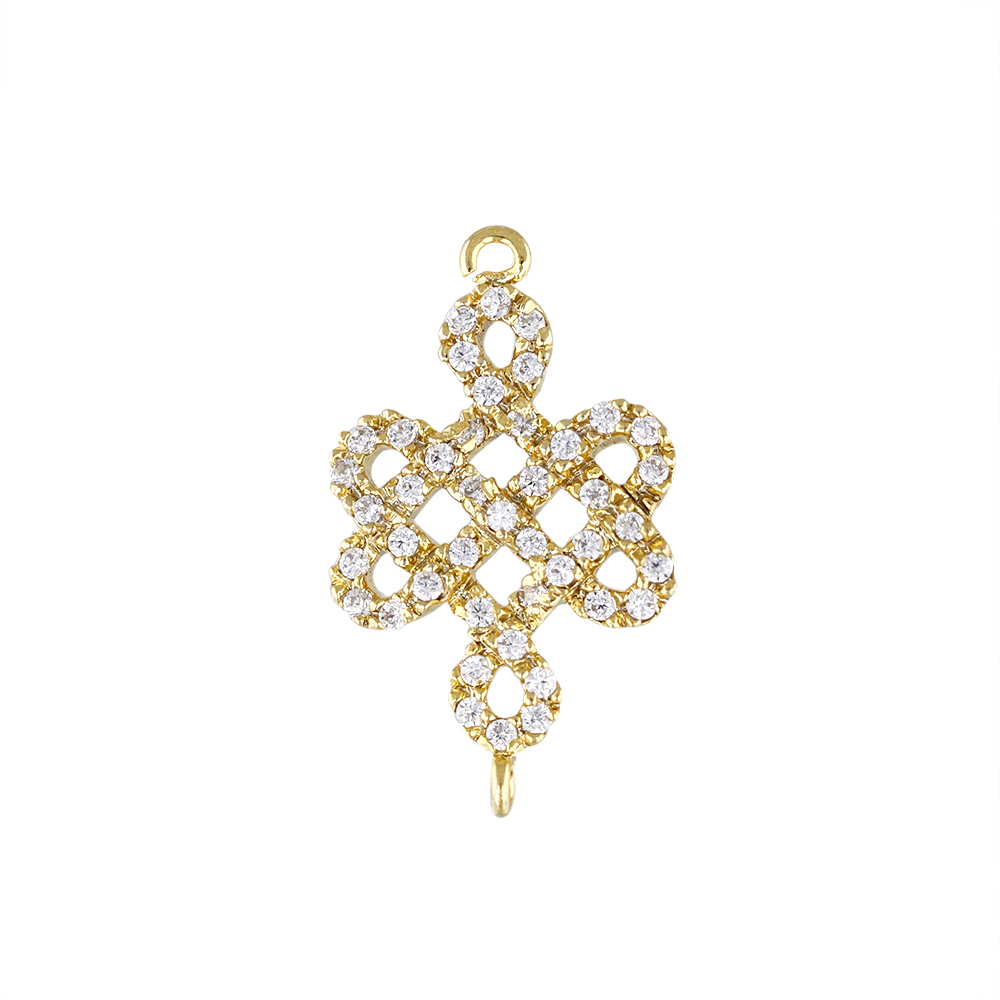 19X11mm Cubic Zirconia Fancy Connector