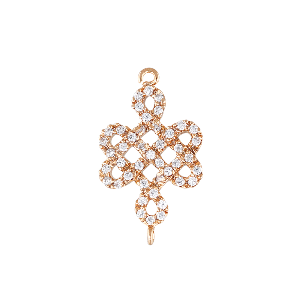 19X11mm Cubic Zirconia Fancy Connector