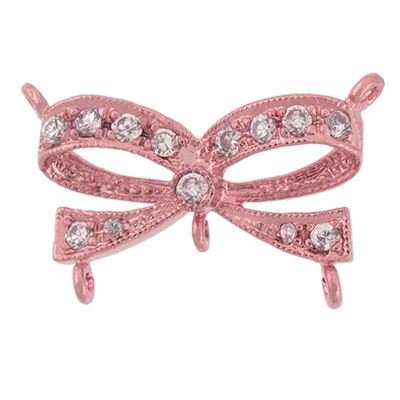 19X11mm Cubic Zirconia Fancy Bow Connector
