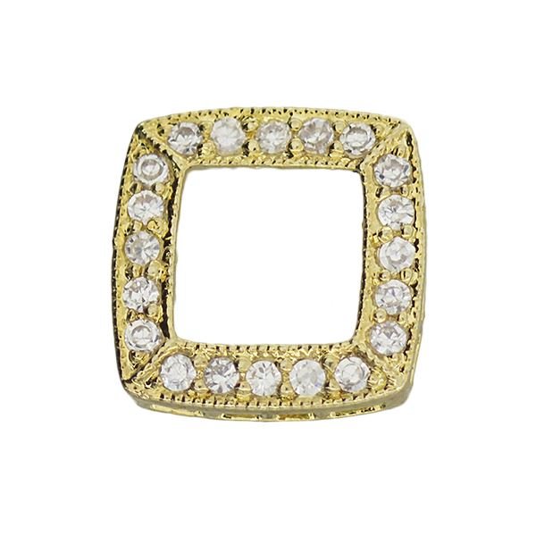 12mm Cubic Zirconia Square Connector