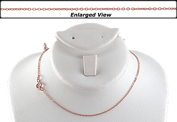 R-GF 18 Inches Ready To Wear Flat Round Cable Chain Necklace With Springring Clasp