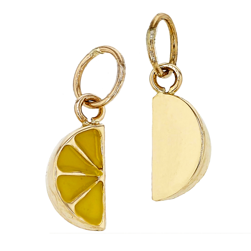 14KY 4x7mm Lemon Charm Bella Findings House