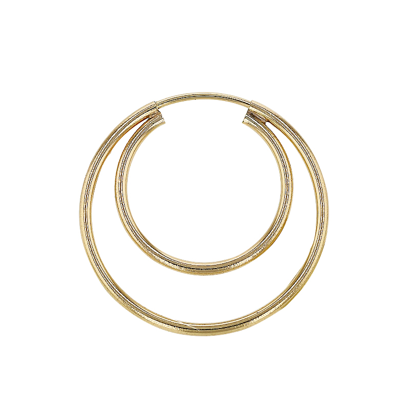 GF 24x1.2mm Endless Double Hoop Earring