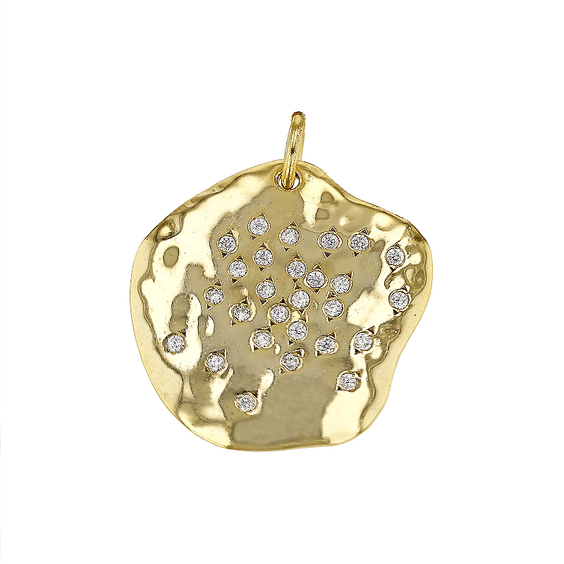 23mm Cubic Zirconia Disc Charm