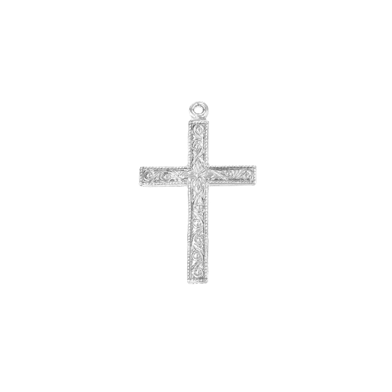 SS 15x10mm Cross Charm