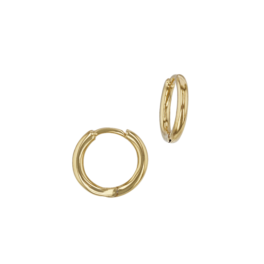 12X1.6MM ROUND HUGGIE EARRING