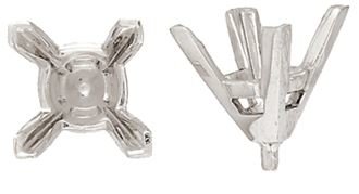 Platinum 3mm 20pts Princess Center Head With V-Prongs And Peg
