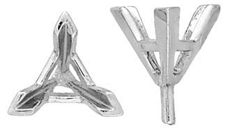 14KY 3mm 10pts Triangle Center Head With Peg