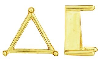 14KY 3.5mm Triangle Setting With Single Prong