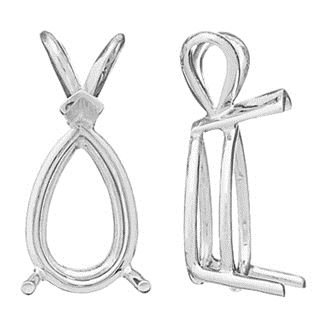 14KW 5X3mm 25pts V-End Pear Pendant